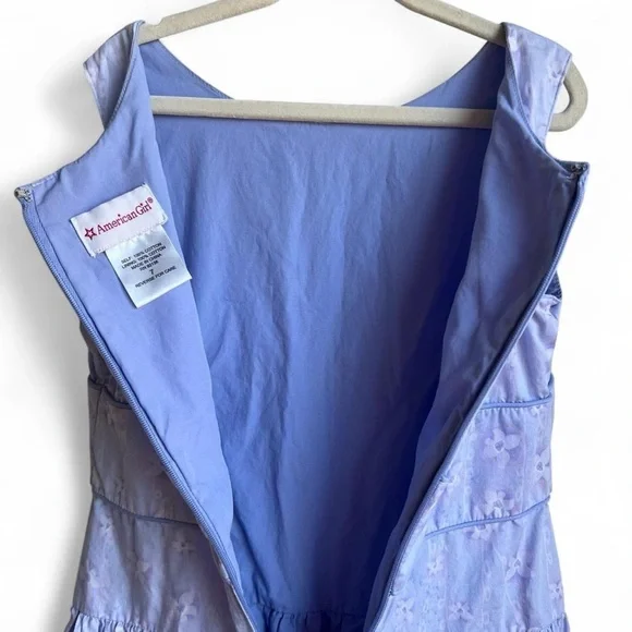 American Girl Kids Light Blue Floral Dress - 7 - Picture 6 of 8